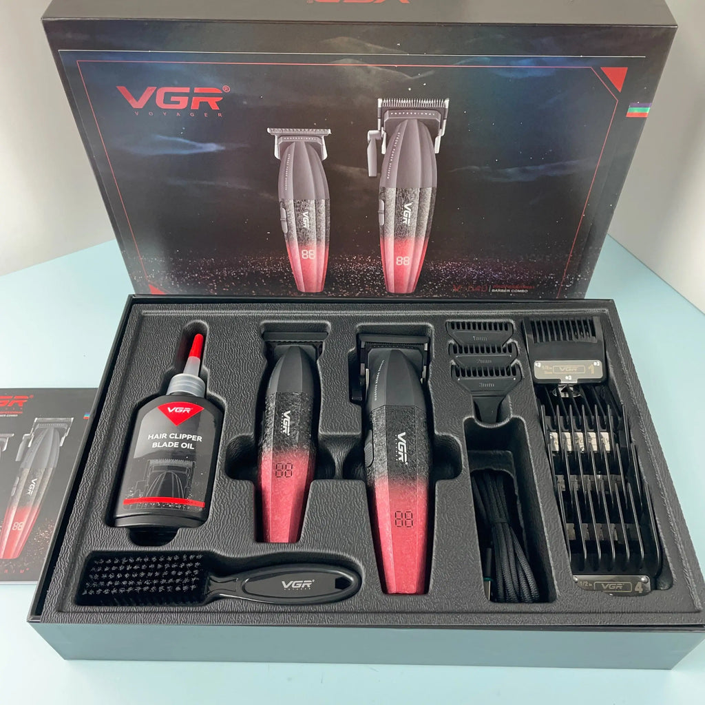 VYRON® Elite 2-in-1 Barber Trimmer Kit – Professional Cordless Clipper Set