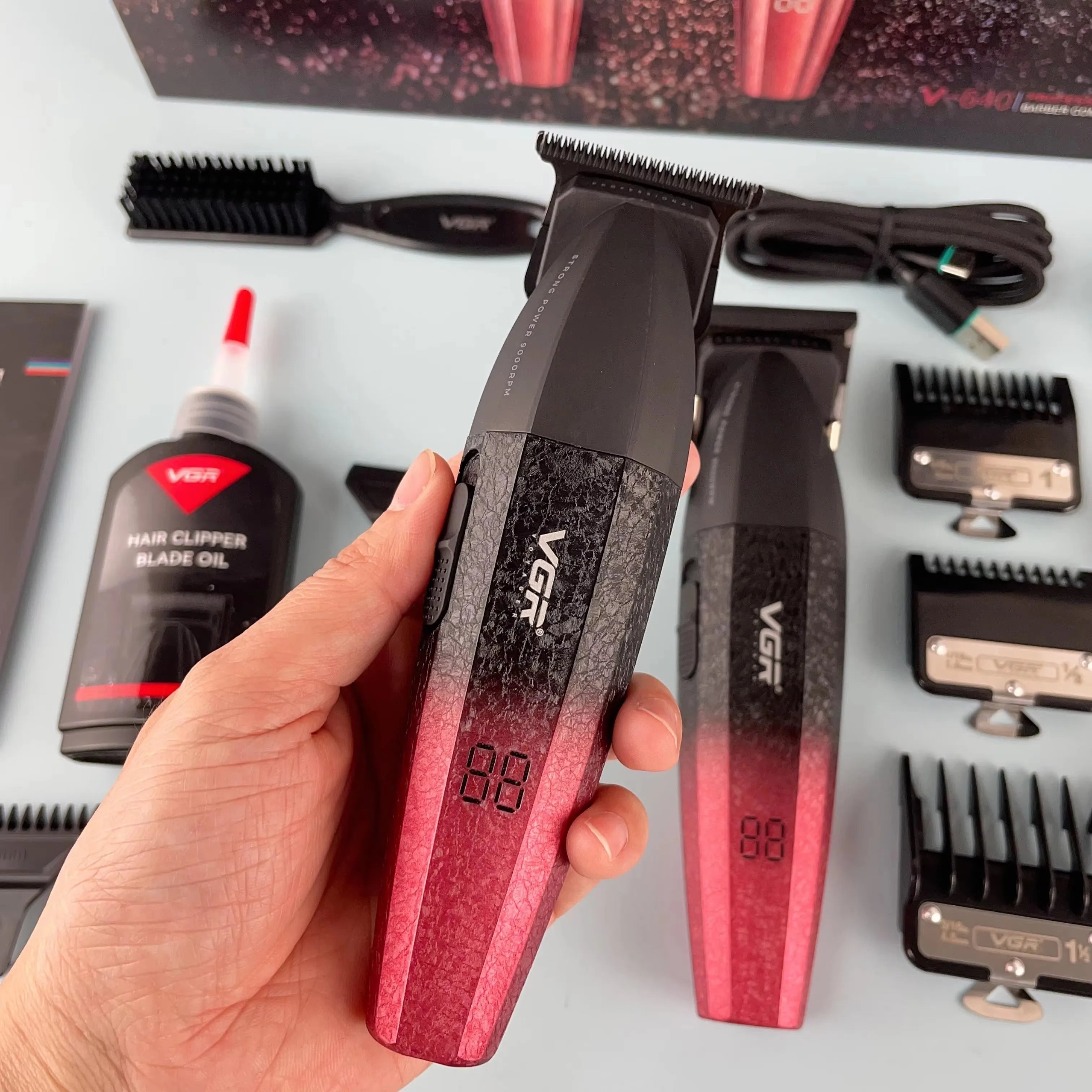 VYRON® Elite 2-in-1 Barber Trimmer Kit – Professional Cordless Clipper Set