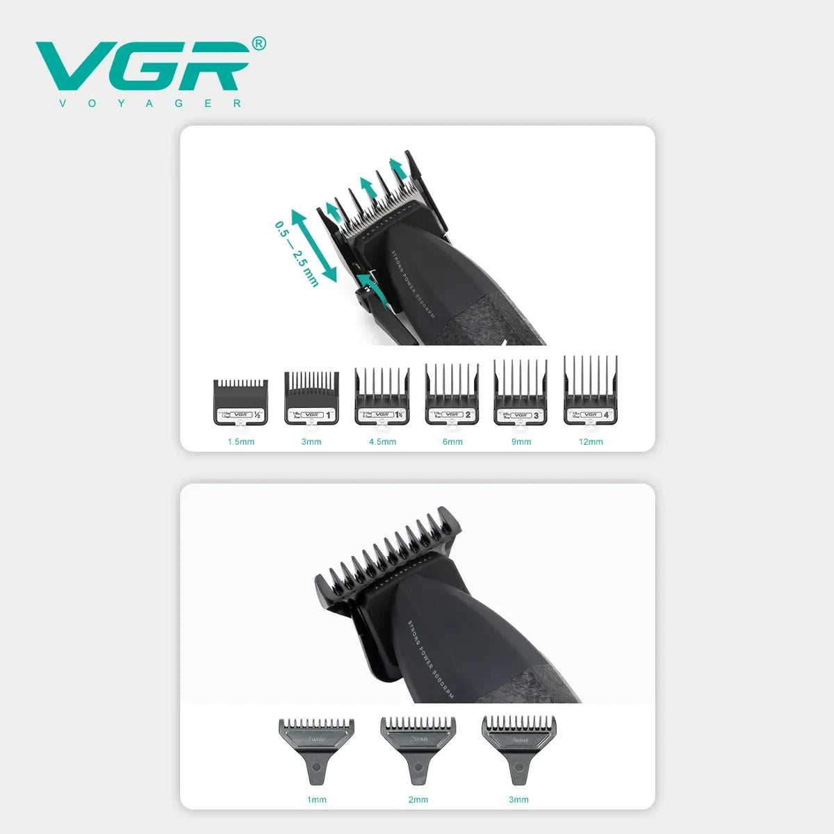 VYRON® Turbo Pro Barber Set – 9000RPM Cordless Clipper & Trimmer Kit
