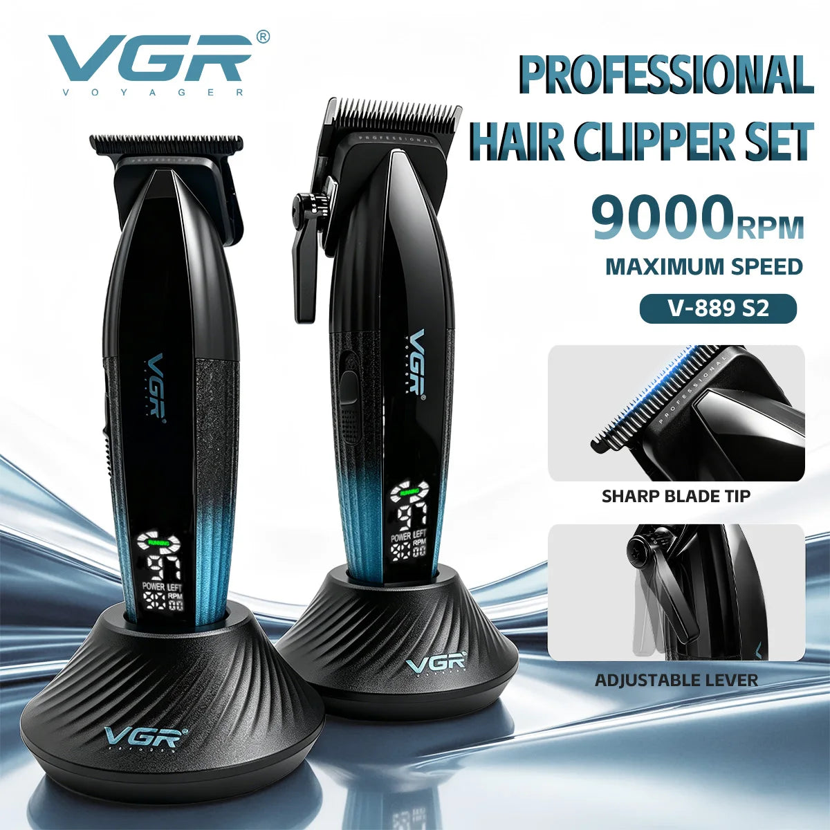 VYRON® Pro Barber Clipper Kit – Cordless Precision Fade Machine