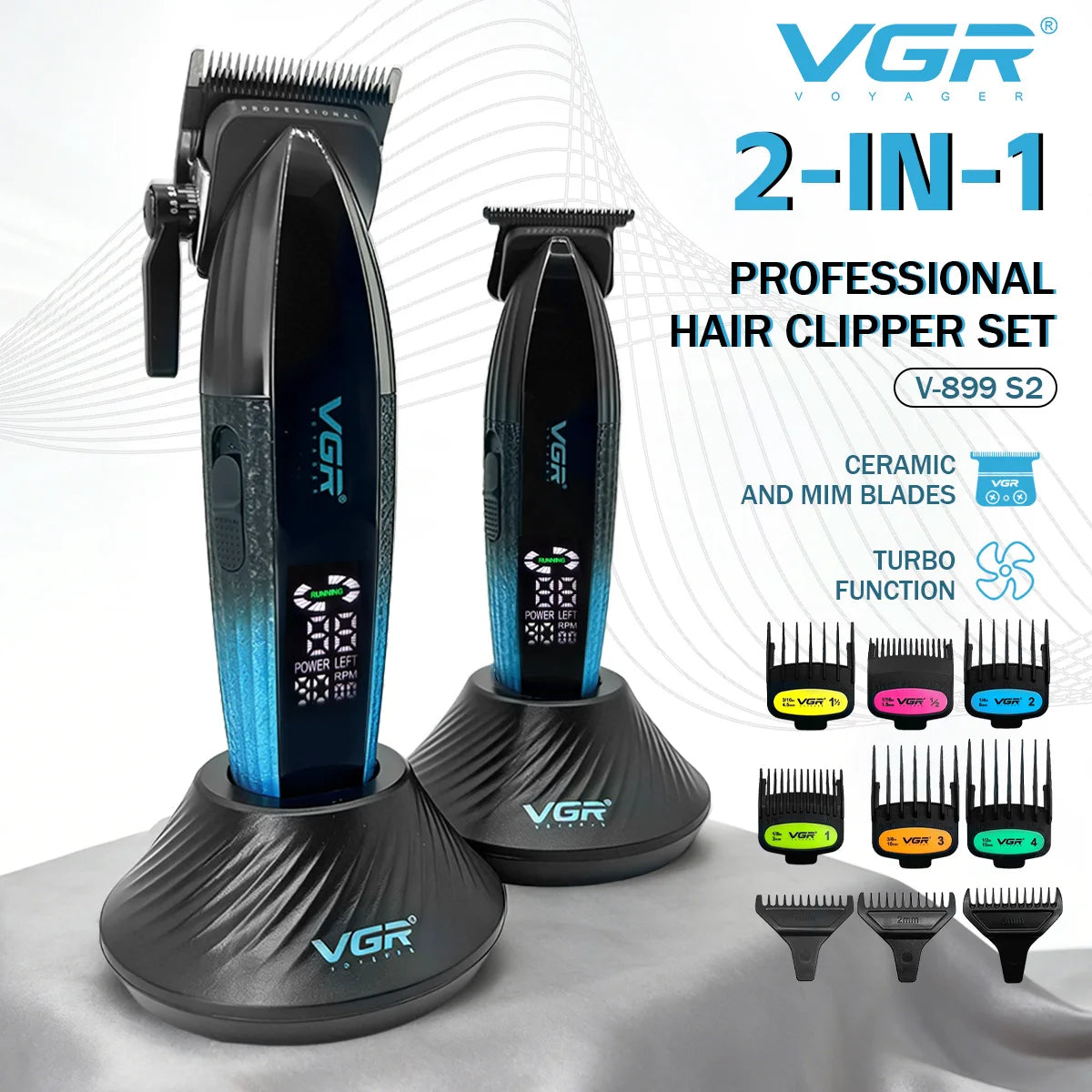 VYRON® Pro Barber Clipper Kit – Cordless Precision Fade Machine