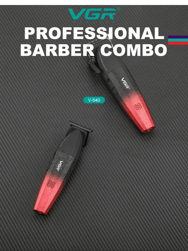 VYRON® Turbo Pro Barber Set – 9000RPM Cordless Clipper & Trimmer Kit